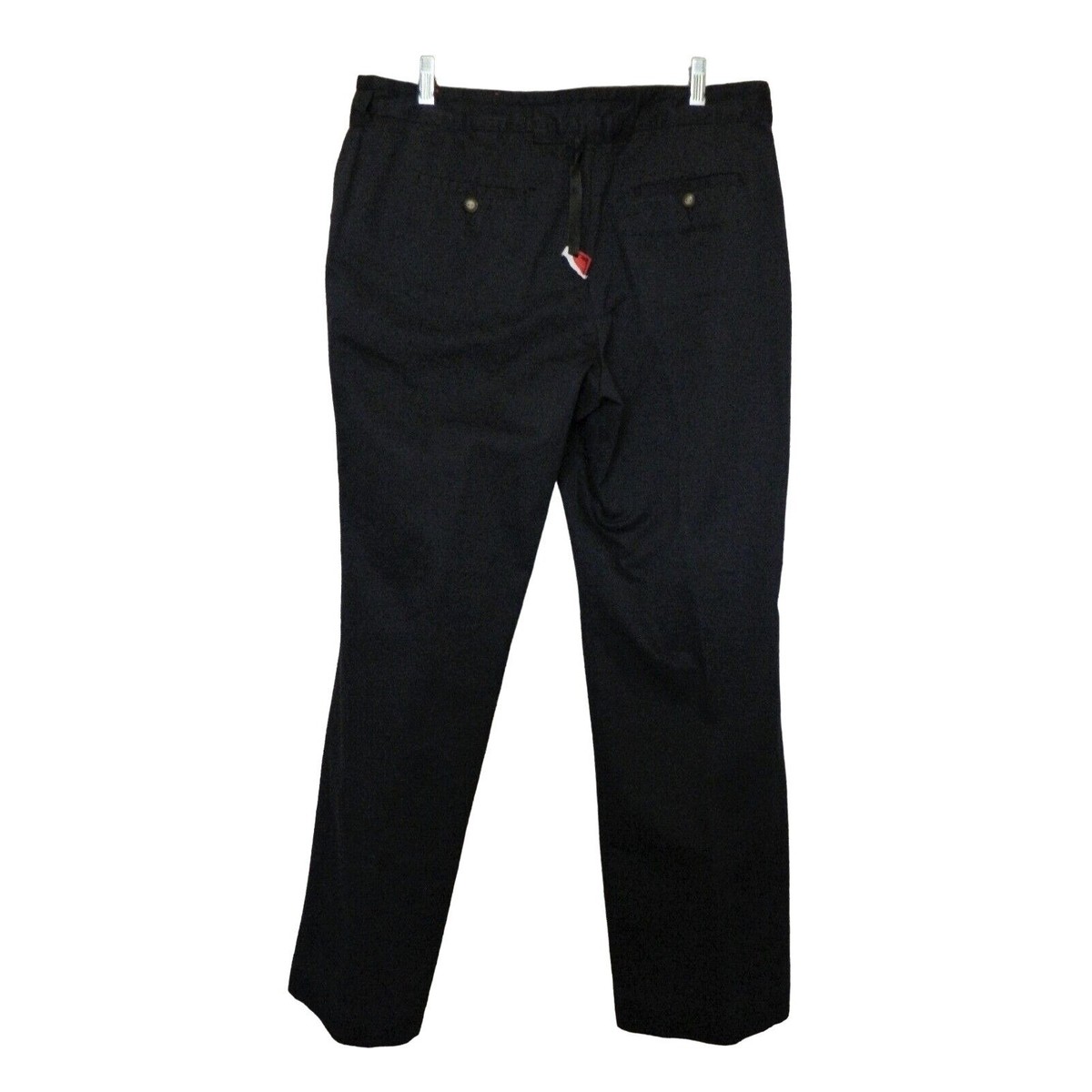 Sunset Rd Pants 14 Navy Blue Slacks Flat Front 100% Cotton