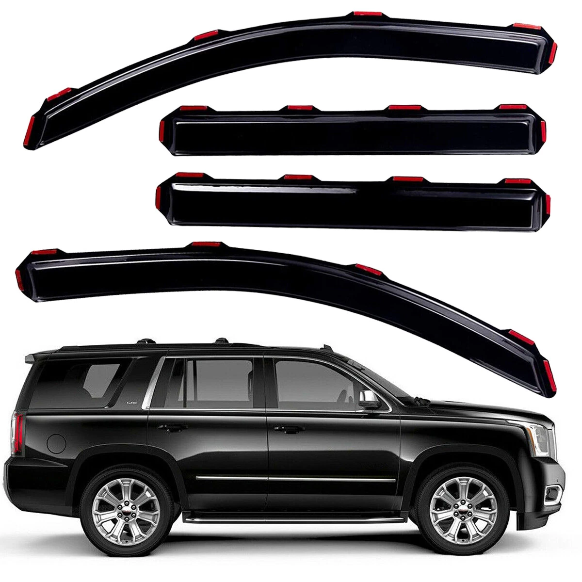 Front Bumper Fog Light Trim Molding For Chevy Suburban/Tahoe 2015-2020 - Matt Black Pair