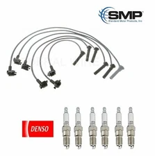 SMP Wire Set + 6 DENSO Spark Plugs For Ford Explorer/ Mercury Mountaineer