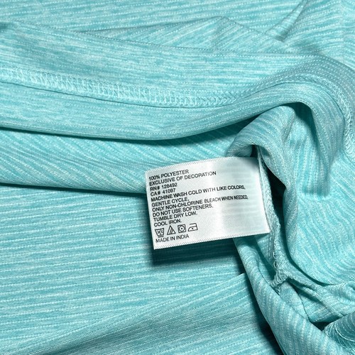 NEW Greg Norman Play Dry Performance Heather Teal Golf Polo Shirt Sz Medium NWT - Picture 9 of 13
