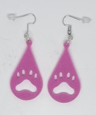 3D Printed Dog Paw Earrings 