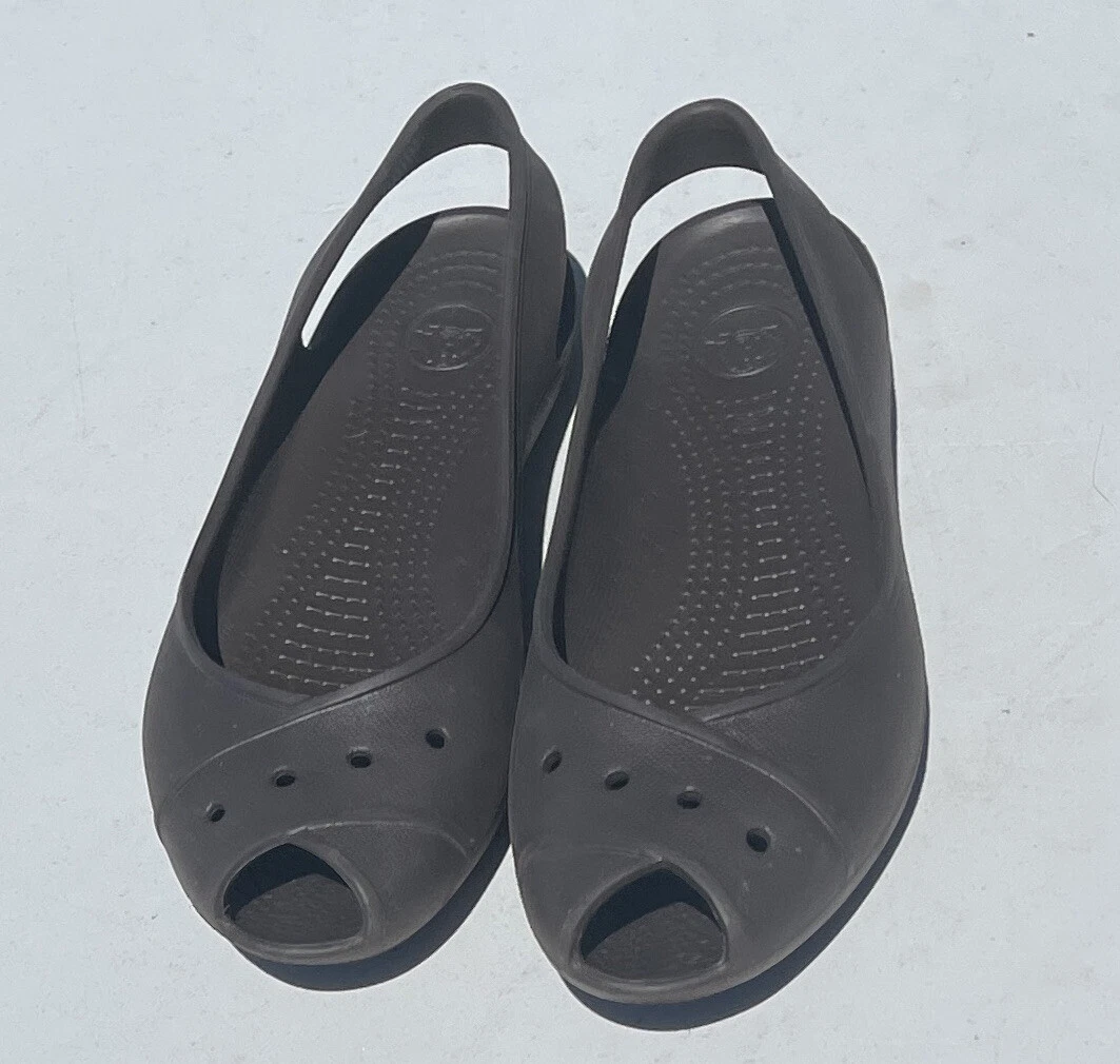 Crocs open toe flats sales