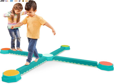   Balance Beam for Kids   Interlocking Balancing Beams   5 Sensory Pads & 8 Beam