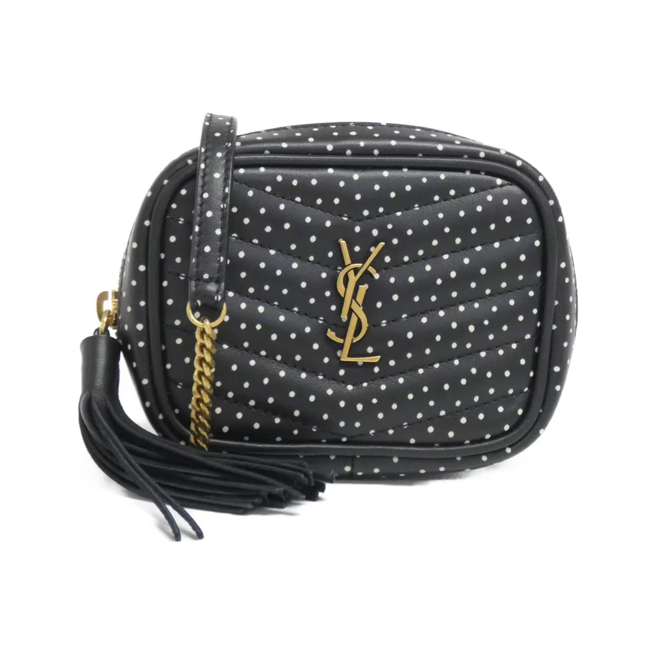 SAINT LAURENT BABY BAG LOU borsa a tracolla pelle nera 635088 2Q747 autentica