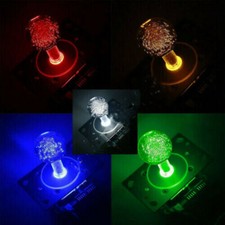 Joystick Arcade GAME Iluminado LED Colorido Conmutable para Funcionamiento de 4 a 8 vías