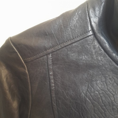Max Mara Weekend, Black Leather Biker Jacket RRP£550 VGC - See description - Picture 8 of 24