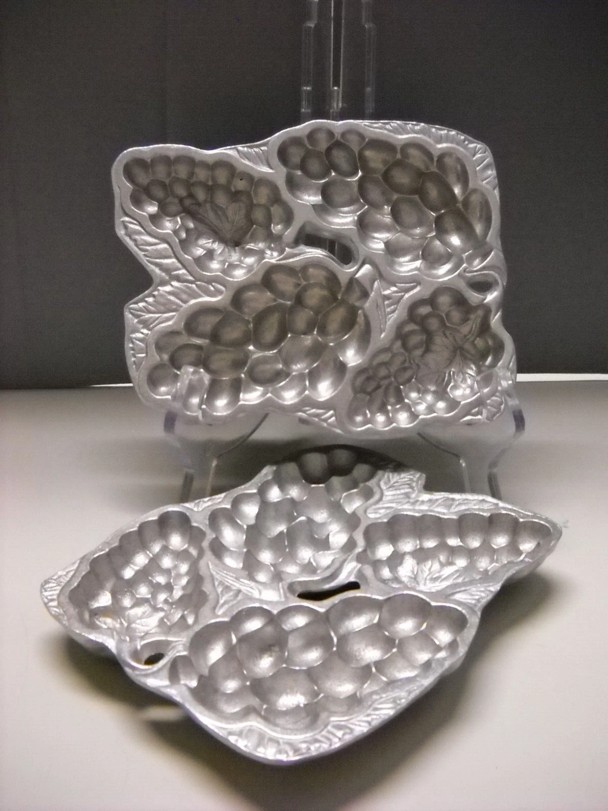 Wilton Armetale Grapes Muffin Mold, Candy Cake Pan, Grape Clusters set of 2