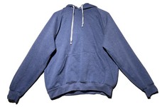 HILL vintage vtg Blue Hoodie Sweatshirt Size Large hooded pullover MADE IN USA