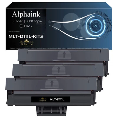 ALPHAINK 3 TONER MLT-D111L COMPATIBILI PER SAMSUNG XPRESS M2070 M2070FW M2071 M2022 M2026