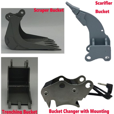 Scraper Scarifier Bucket Changer For Double Eagle E111/E010/EC160 RC Excavator