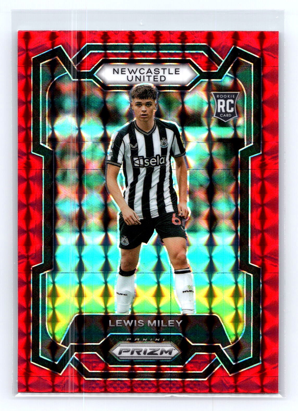 2023-24 Panini Prizm Premier League #72 Lewis Miley Red Mosaic