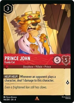 Lorcana- Prince John - Fraidy-Cat - Reign of Jafar