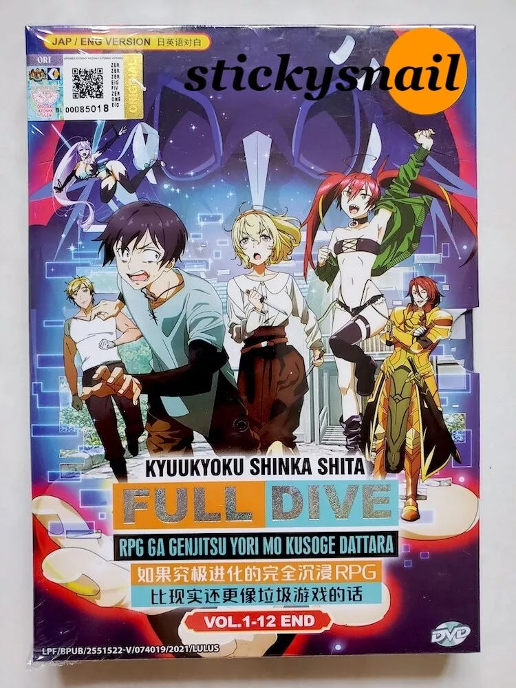 English dubbed of Kyuukyoku Shinka Shita Full Dive RPG (1-12End) Anime DVD