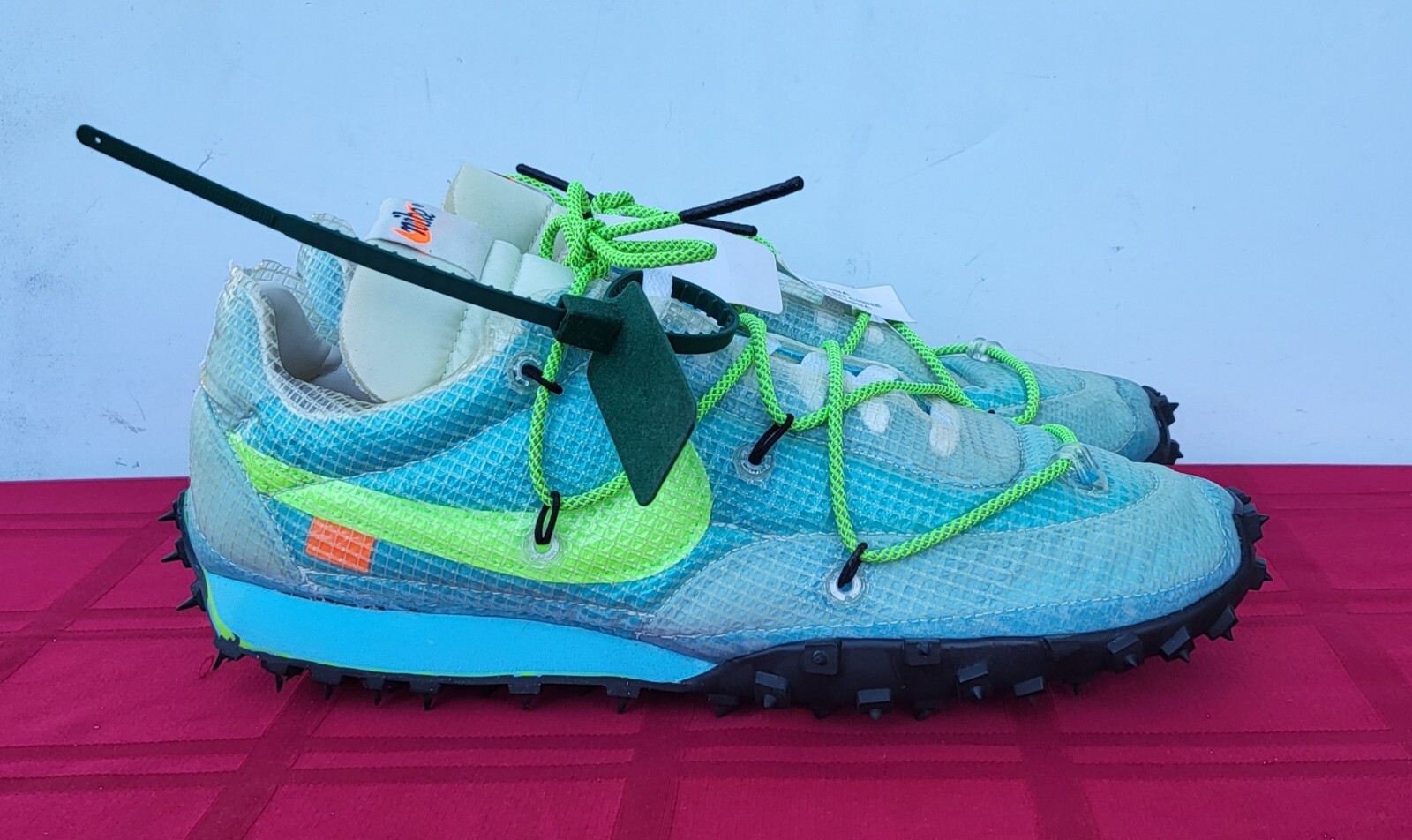 OFF WHITE X NIKE Sneakers donna Nike x Off White Waffle Racer 'Vivid Sky' CD8180 400 taglia:11 5