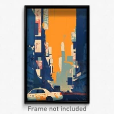 German Movie Poster - Modern American City (Germany Retro Film Art Print)