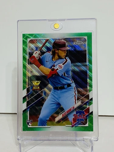 2021 Topps Chrome Green Wave Refractor /99 Alec Bohm Rookie RC #119 Phillies