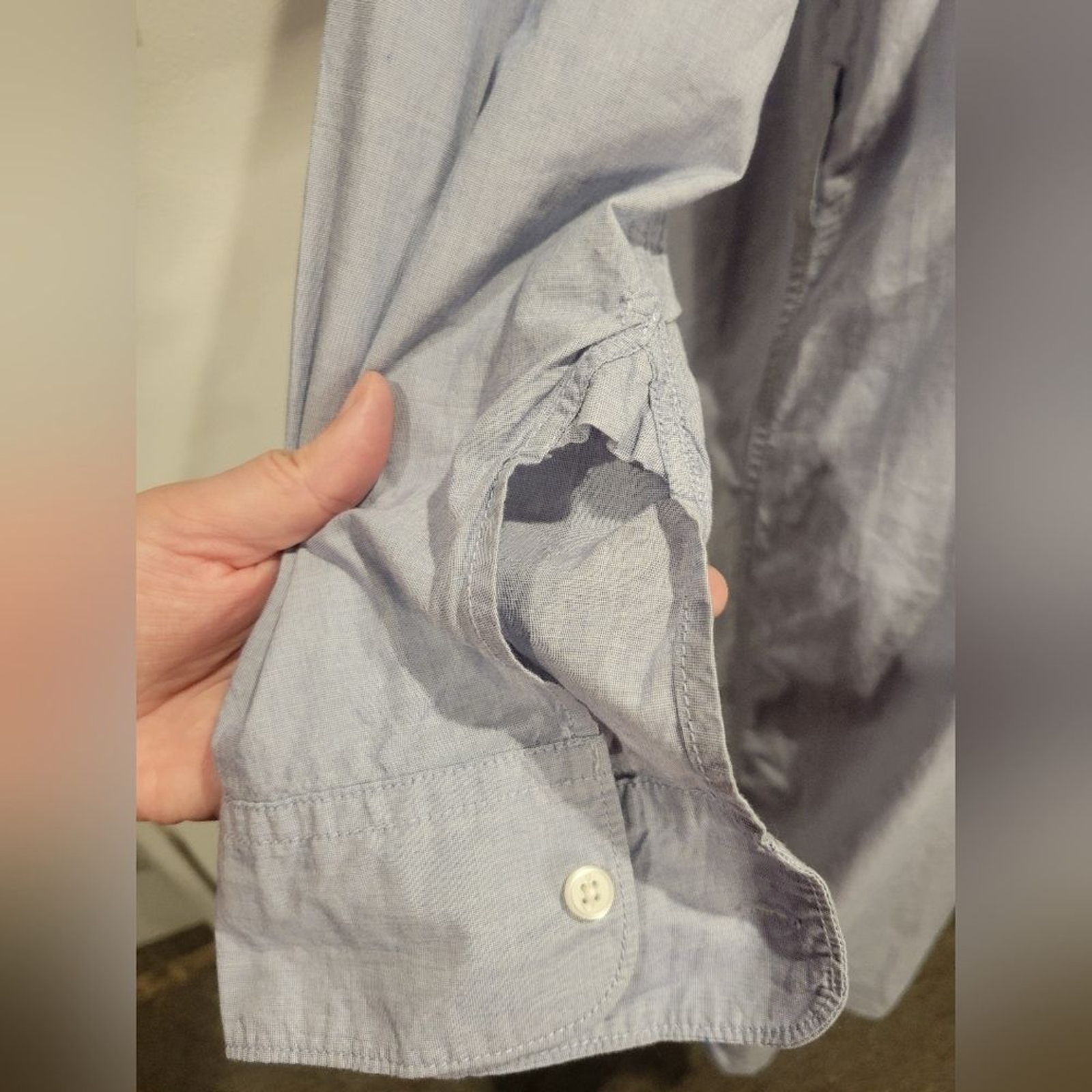 Jw Anderson/uniqlo Size S Cotton Oversized Long Sleeves Blue Shirt Dress