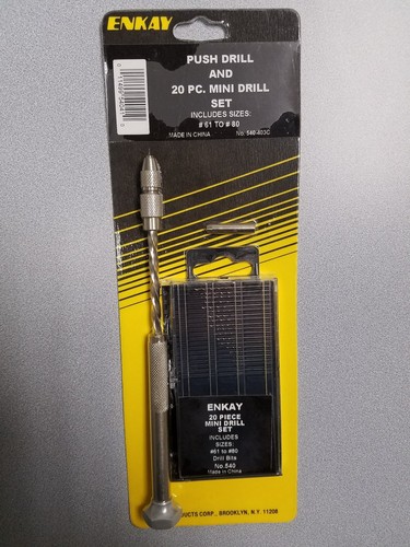 Push drill and 20pc mini drill set #61 