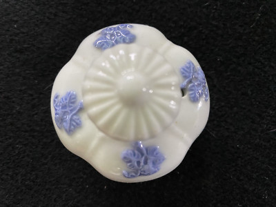 Antique ADDERLEY Blue Chelsea Grapes Coffee/Tea Pot  Square LID ONLY England