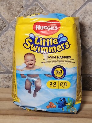 Huggies Little Swimmers Disposable Swim Diapers Size 2-3, 12 Count 