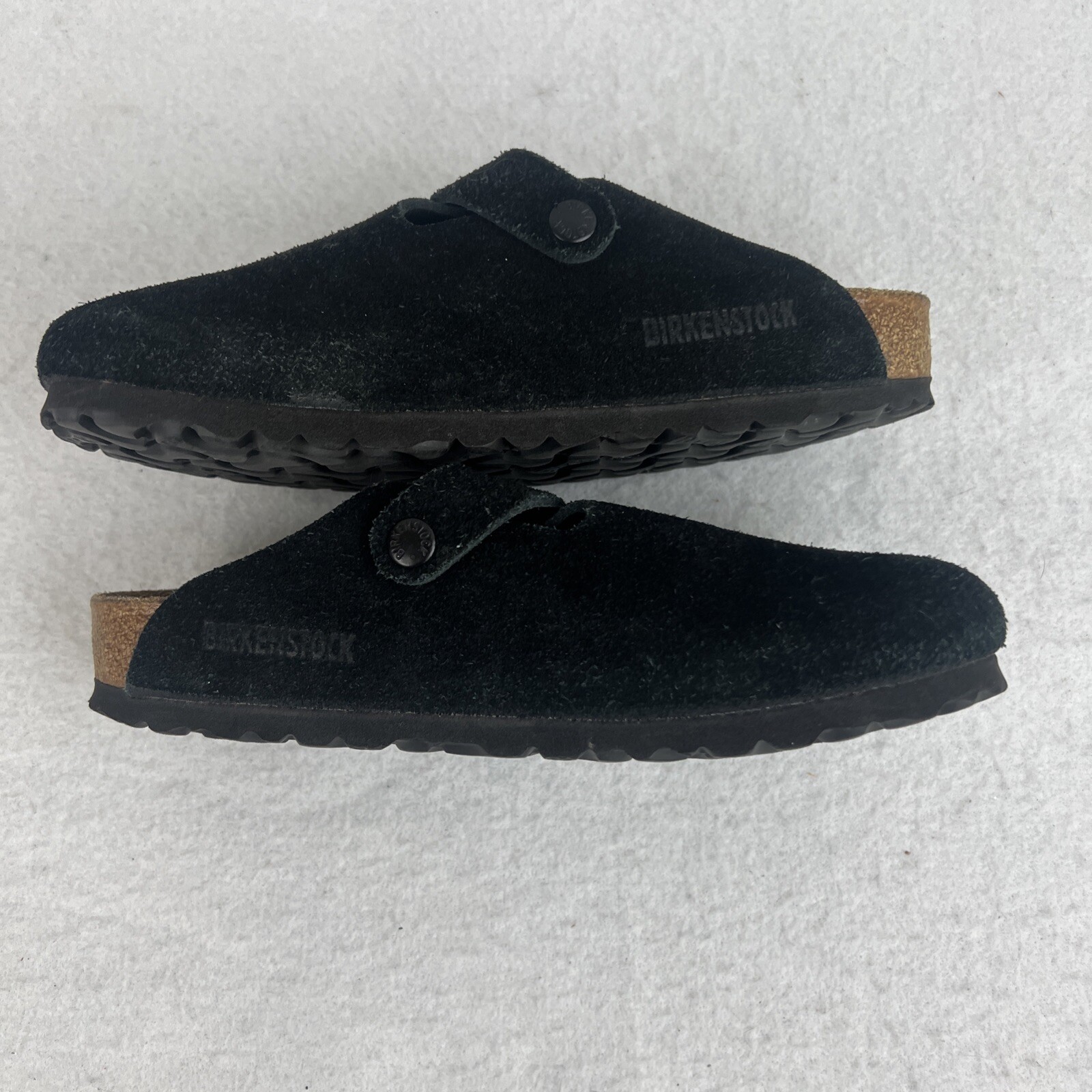 Birkenstock Boston Clogs Size 37 Women's 6/Men's 4.5 Regular Width Black Suede image 3