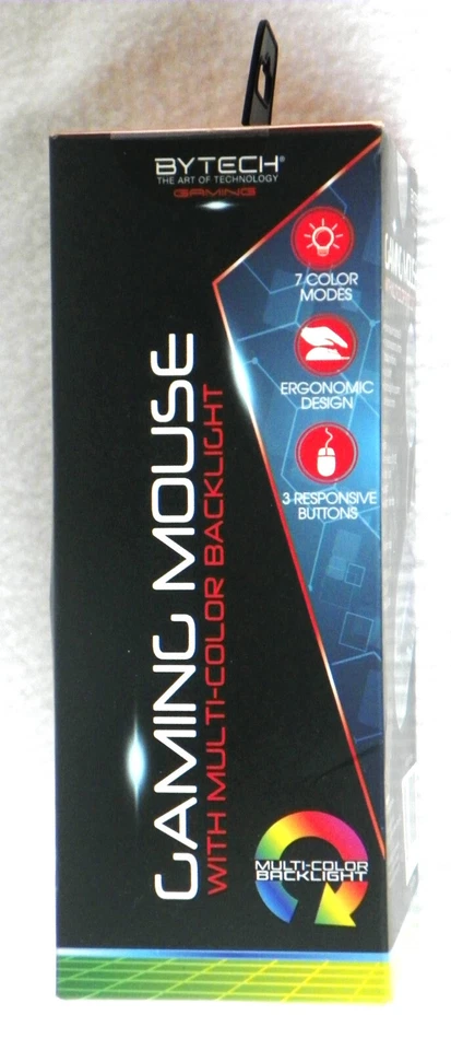 BYTECH Gaming Mouse w/Multi-color Backlight Ergonomic Wired Universal Gamer NEW - Image 4 of 4