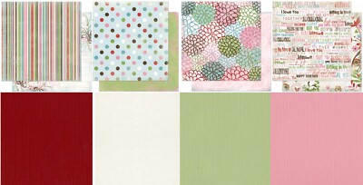 Bo Bunny Press Persuasion Moments Double Sided Cardstock 12''x12'' 16 sheets