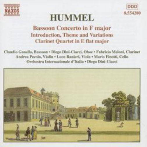 Johann Nepomuk Hummel Hummel: Bassoon Concerto / Clarinet Quartet (CD) Album