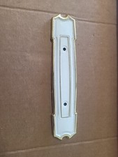 Vintage  AJAX  Polished Brass Cabinet Backplate For Drawer Pulls--3 in CC.