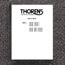 Stereo Turntable TD145-I, TD160-I, TD165-I, TD-145-MKII, TD-16 1975-1976 Thorens