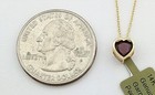 GENUINE 0.72 Cts GARNET SLIDE PENDANT 14K GOLD - Free Certificate Appraisal -NWT — photo 4