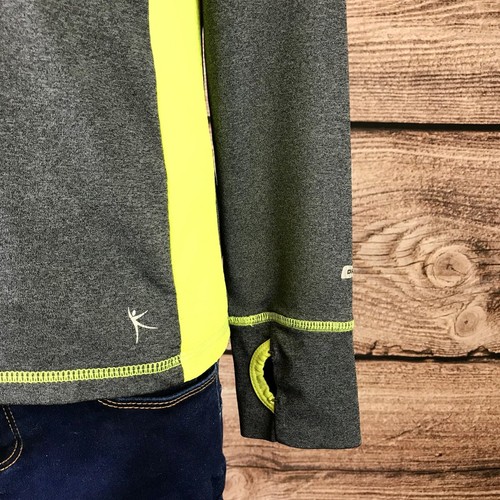 Danskin Now Little Boys Active Sports Gray & Lime Green Sweatshirt 6/6X - Picture 5 of 12