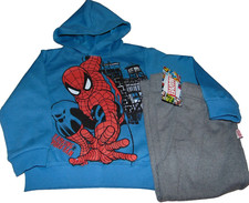  NWT Boys MARVEL SPIDER-MAN Long Sleeve Hoodie Outfit Size 2T Super Cute FS: 