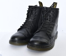 Dr. Martens JUNIOR 1460 SOFTY T LEATHER LACE UP BOOTS Kids Size 4 Black