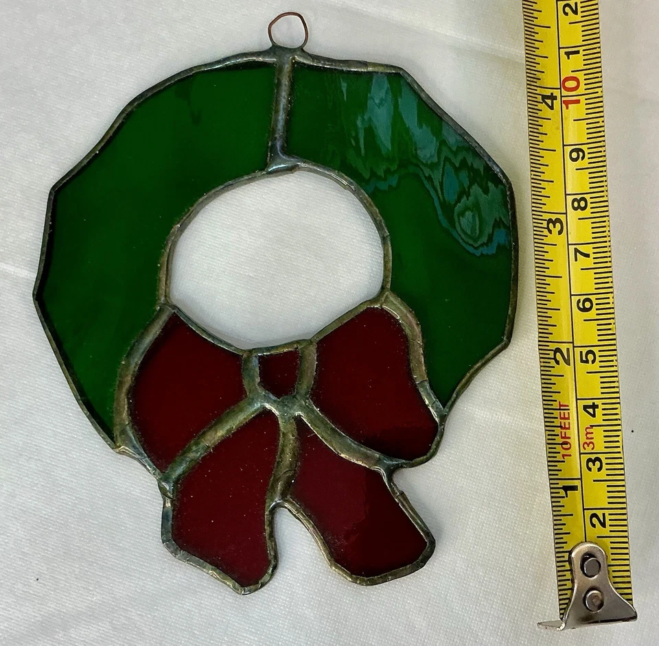 Juego de 4 velas de pascua colgantes vintage de Navidad corona acebo Foto 3 de 4