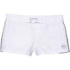 O'Neill Little Girls Size 5 White Surf Beach Board Shorts Saltwater Solids NWT