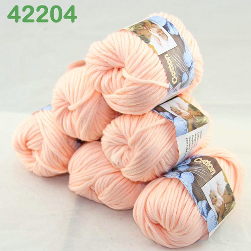Sale New 6x50gr Balls Soft Worsted Cotton Chunky Shawl Scarf Hand Knit Yarn - Picture 13 of 56