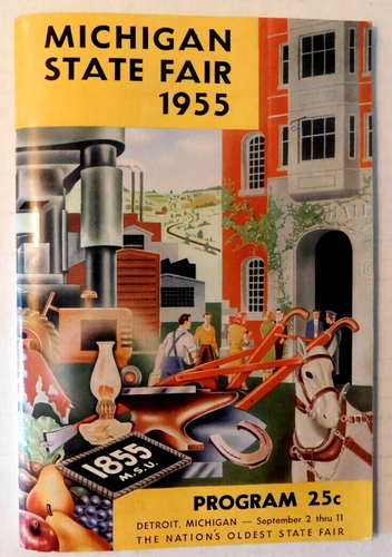 Michigan State Fair 1955 Program Ella Fitzgerald Joni James Gail Davis Milky etc