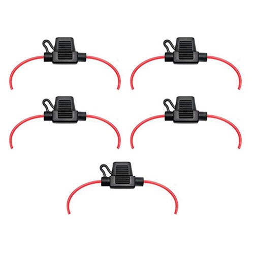 Waterproof Inline Fuse Holder for 12V 30A with 12 Gauge Wire Pack of 5 - Foto 1 di 16