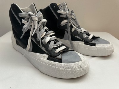 shoes Nike Blazer Mid Sacai Black Grey BV0072-002 Men's Size 11.5 Paris Fashion