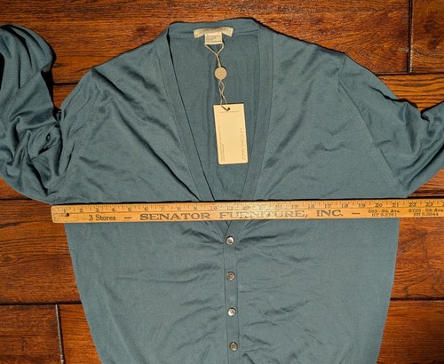 John Smedley Lightweight Neville Cardigan Sweater Cotton Made England Sz M NWT - Picture 10 of 18