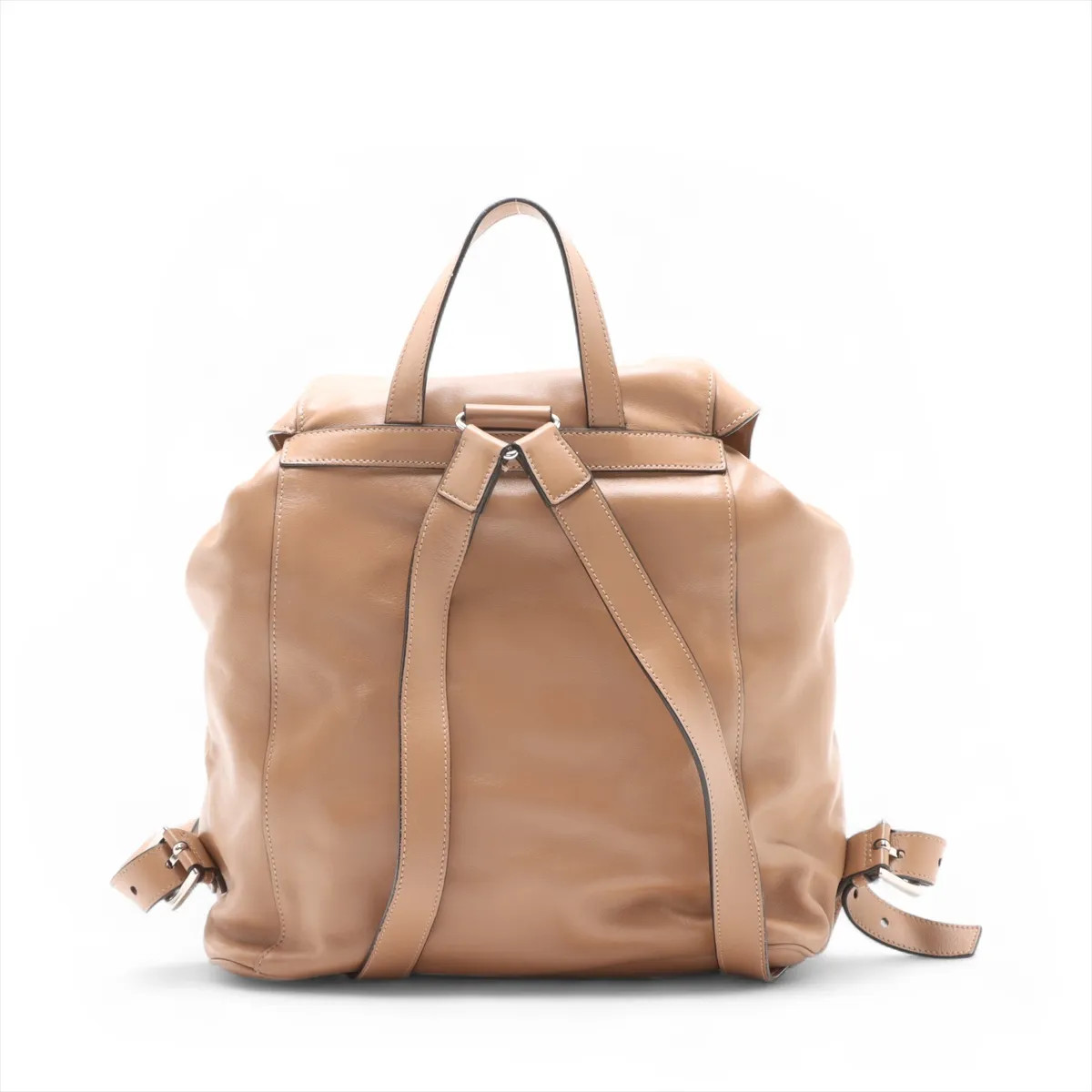 Prada Leather Backpack Brown B2811L thumbnail 2
