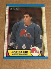 O-Pee-Chee 1989-90 Joe Sakic #113 Quebec Nordiques NHL Rookie Card Base Set. rookie card picture