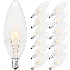 Vintage Incandescent Light Bulbs 40Watt B10 380 Lumens, Clear Traditional