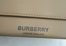 Burberry London Eyeglass Sunglass Case Triangle Brown Faux Leather Magnetic