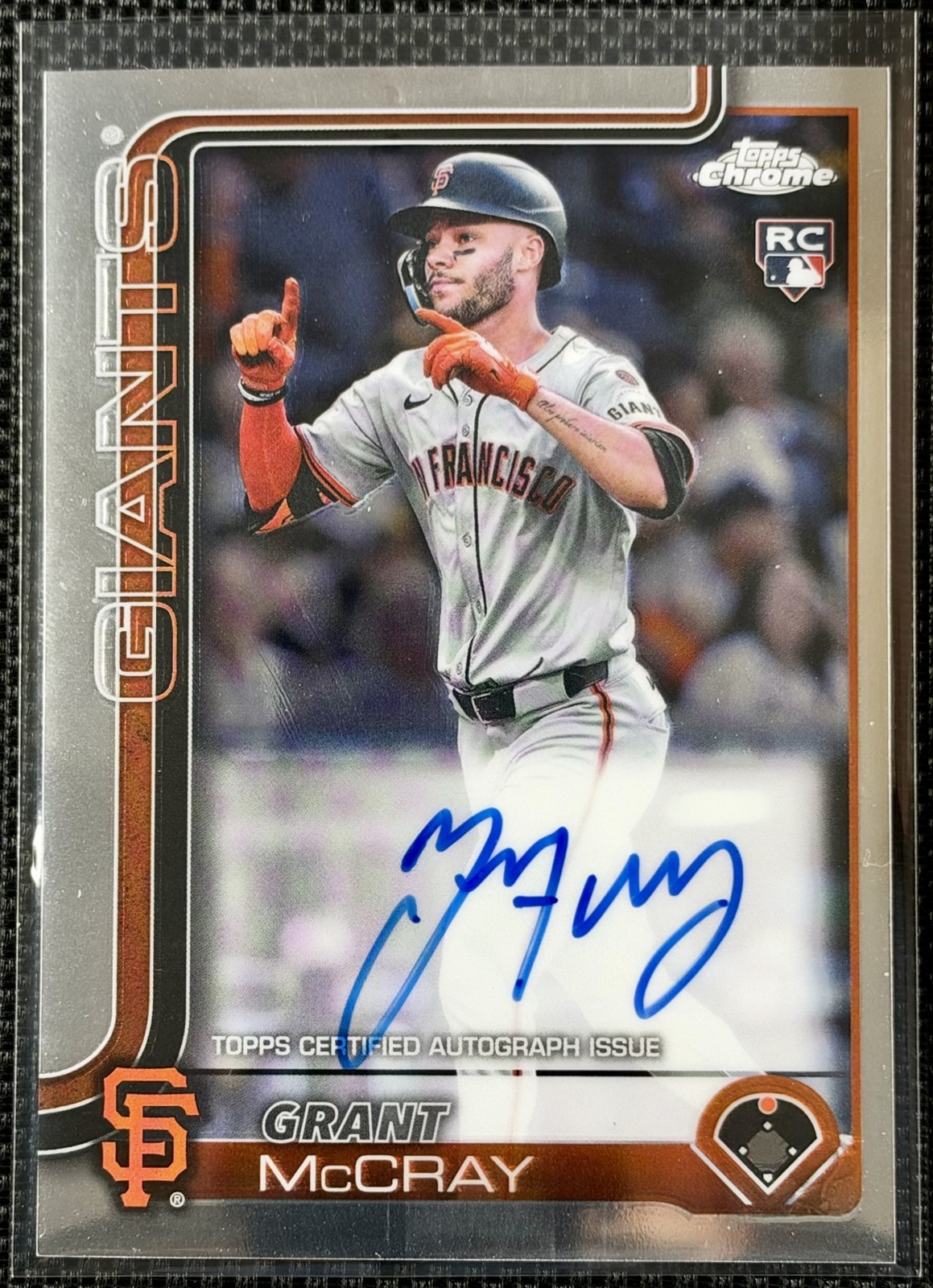 2025 Topps Chrome Grant McCray #RA-GM Rookie Auto RC Giants