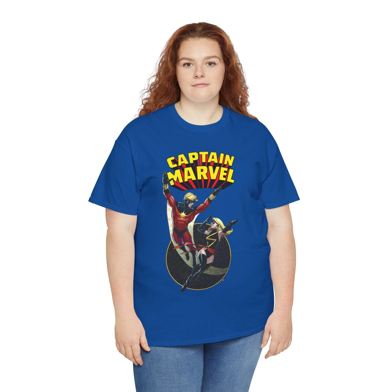 Captain Marvel T-Shirt - George Perez Art - Mar-Vell, Carol Danvers