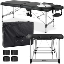 Massageliege Klappbar Nadia | Kosmetikliege Tattooliege | Schwarz 60 cm