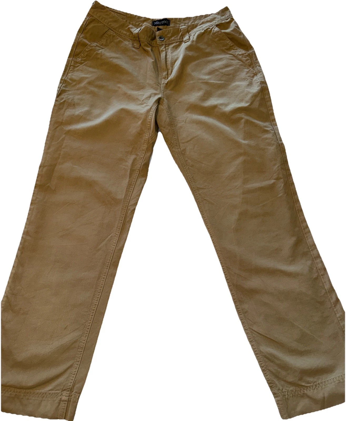 Marmot Pants Men 34 x 33 Beige Straight Leg Trail Hiking Fishing