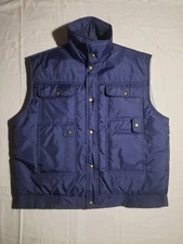 Ozark Trail Men's Puffer Vest Blue Quilted Outdoor Utility Size XL